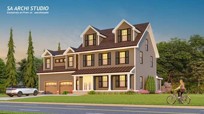 I will render 3d architectural exterior home design, interior house walkthrough video - Image 2