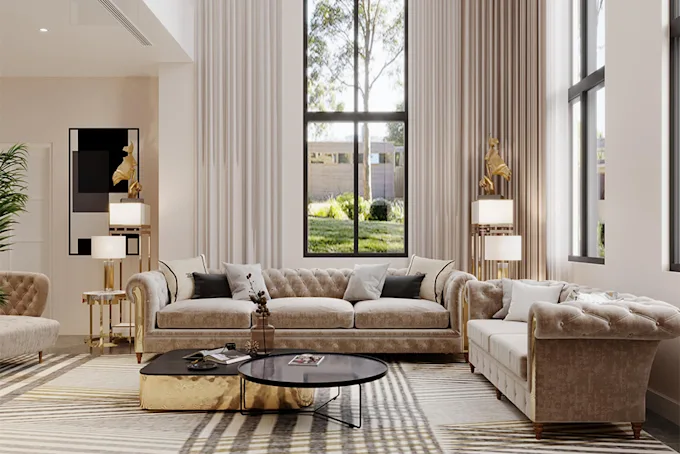 I will design and render realistic interior and exterior spaces