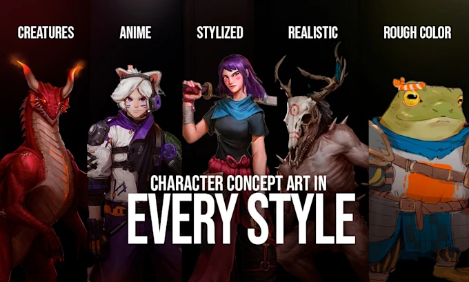 I will paint character concept art and illustrations for you - Image 3
