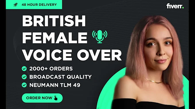 I will record 100 words of studio quality british female voice over