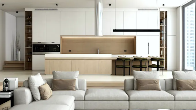 I will do modern interior design and architectural 3d rendering