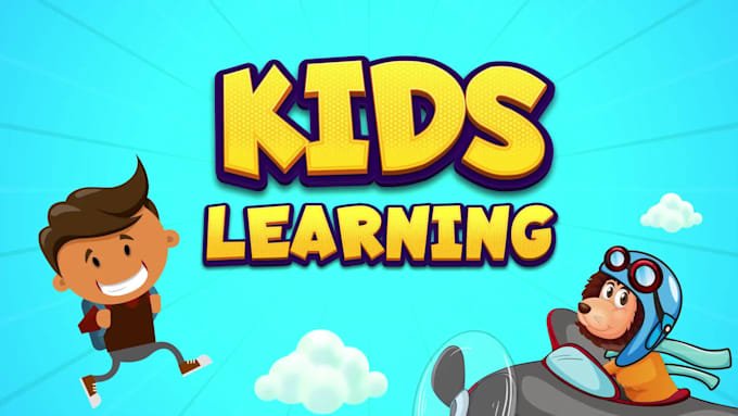 I will create educational kids learning videos with voiceover