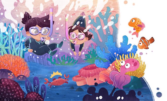 I will draw professional children story book illustration and cover - Image 2