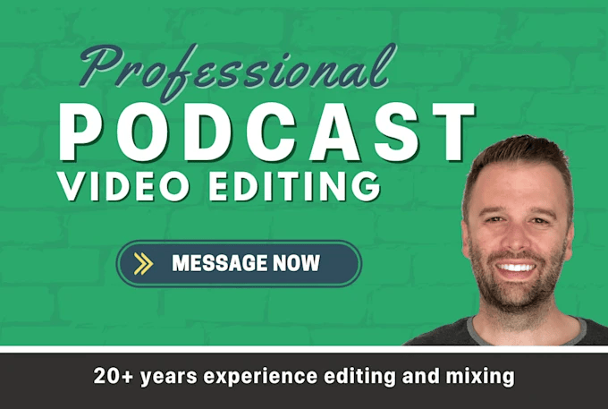 I will produce podcast video editing to mix and edit for youtube
