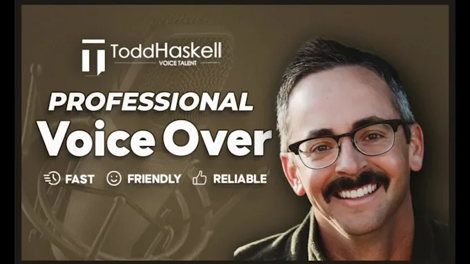 I will record a professional american english male voice over