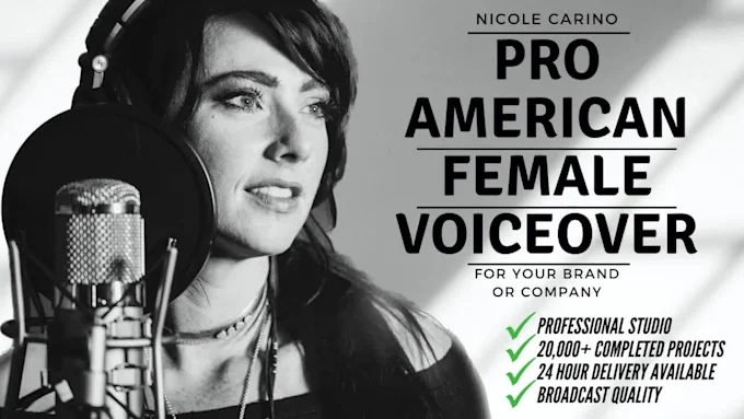 I will record a pro american voiceover for your company